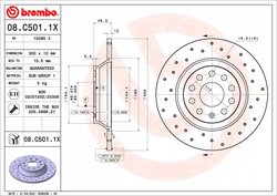 DISC FRANA BREMBO 08.C501.1X - Compatibil cu AUDI, AUDI (FAW), CUPRA, SEAT, SKODA, SKODA (SVW), VW, VW (FAW), VW (SVW)
