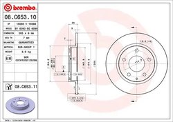 DISC FRANA BREMBO 08.C653.11 - Compatibil cu MAZDA, MAZDA (CHANGAN)