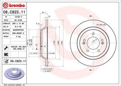 DISC FRANA BREMBO 08.C823.11 - Compatibil cu KIA