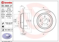 DISC FRANA BREMBO 08.C823.21 - Compatibil cu HYUNDAI, KIA