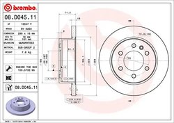 DISC FRANA BREMBO 08.D045.11 - Compatibil cu MERCEDES-BENZ