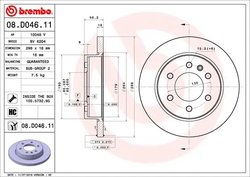 DISC FRANA BREMBO 08.D046.11 - Compatibil cu MERCEDES-BENZ