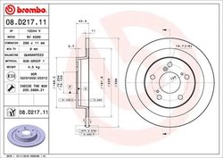 DISC FRANA BREMBO 08.D217.11 - Compatibil cu HONDA