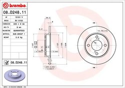 DISC FRANA BREMBO 08.D248.11 - Compatibil cu SUZUKI