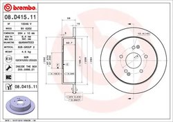 DISC FRANA BREMBO 08.D415.11 - Compatibil cu SSANGYONG