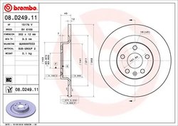 DISC FRANA BREMBO 08.D249.11 - Compatibil cu VOLVO, VOLVO ASIA