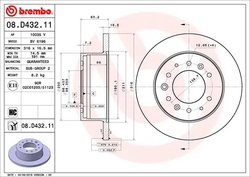 DISC FRANA BREMBO 08.D432.11 - Compatibil cu HYUNDAI