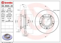 DISC FRANA BREMBO 08.D505.20 - Compatibil cu FORD
