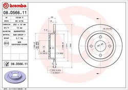 Disc frana Brembo 08.D566.11