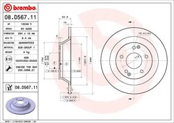 DISC FRANA BREMBO 08.D567.11 - Compatibil cu SSANGYONG
