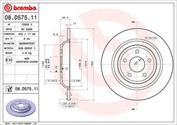 Disc frana Brembo 08.D575.11