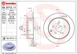 DISC FRANA BREMBO 08.D712.11 - Compatibil cu TOYOTA