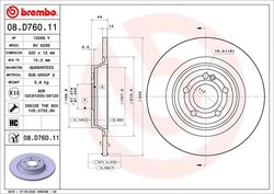 DISC FRANA BREMBO 08.D760.11 - Compatibil cu MERCEDES-BENZ