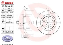 Disc frana Brembo 08.D893.11