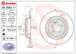 DISC FRANA BREMBO 08.D983.11 - Compatibil cu MERCEDES-BENZ
