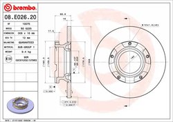 Disc frana Brembo 08.E026.20