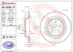 DISC FRANA BREMBO 08.N258.41 - Compatibil cu FORD, FORD (CHANGAN), FORD USA, LINCOLN