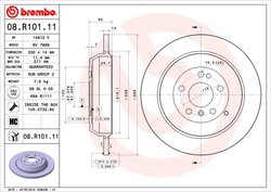 DISC FRANA BREMBO 08.R101.11 - Compatibil cu MERCEDES-BENZ