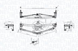 LEGATURI STERGATOR PARBRIZ MAGNETI MARELLI 085570190010 - Compatibil cu AUDI, SEAT, SKODA, VW