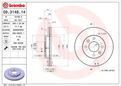 DISC FRANA BREMBO 09.3148.14 - Compatibil cu NISSAN, RENAULT