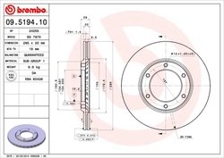 DISC FRANA BREMBO 09.5194.10 - Compatibil cu NISSAN