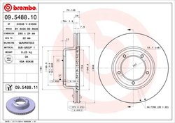 DISC FRANA BREMBO 09.5488.11 - Compatibil cu LAND ROVER