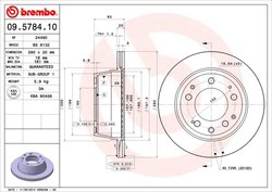 DISC FRANA BREMBO 09.5784.10 - Compatibil cu PORSCHE