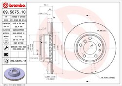 Disc frana Brembo 09.5875.11