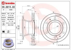 DISC FRANA BREMBO 09.6813.60 - Compatibil cu IVECO