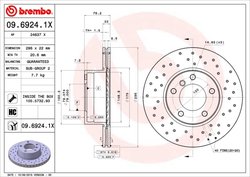 DISC FRANA BREMBO 09.6924.1X - Compatibil cu BMW