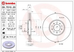Disc frana Brembo 09.7010.21