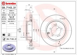DISC FRANA BREMBO 09.7143.31 - Compatibil cu MITSUBISHI