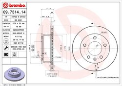 Disc frana Brembo 09.7314.14