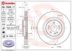 Disc frana Brembo 09.7606.11