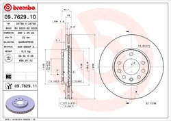 DISC FRANA BREMBO 09.7629.11 - Compatibil cu CHEVROLET, OPEL, VAUXHALL
