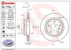 DISC FRANA BREMBO 09.7702.11 - Piesa auto compatibila cu mai multe marci