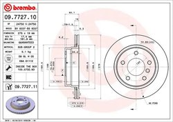DISC FRANA BREMBO 09.7727.11 - Compatibil cu BMW, BMW (BRILLIANCE)
