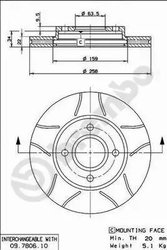 DISC FRANA BREMBO 09.7806.75 - Compatibil cu FORD, MAZDA