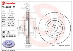 DISC FRANA BREMBO 09.7812.21 - Compatibil cu SUBARU, TOYOTA