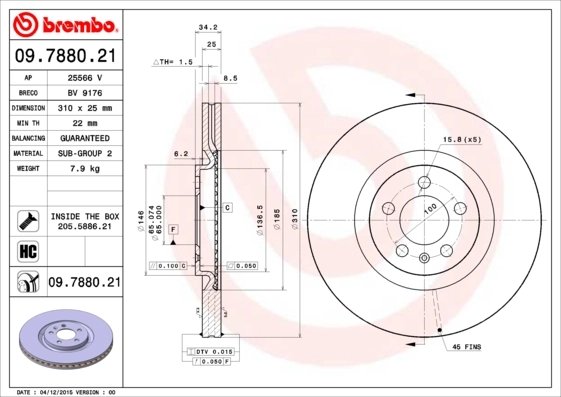 Disc frana Brembo 09.7880.21