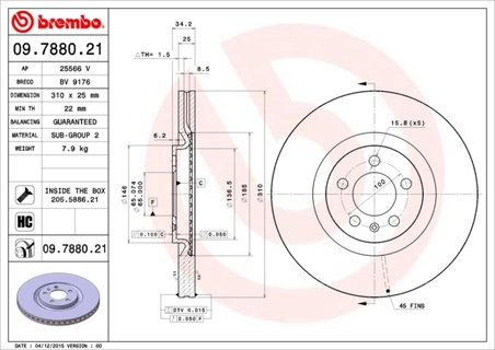 Disc frana Brembo 09.7880.21