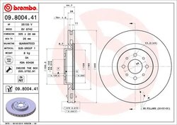 DISC FRANA BREMBO 09.8004.41 - Compatibil cu ALFA ROMEO
