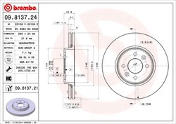 DISC FRANA BREMBO 09.8137.21 - Compatibil cu DACIA, RENAULT