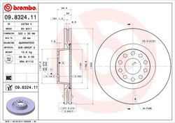 DISC FRANA BREMBO 09.8324.11 - Compatibil cu AUDI