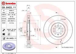 DISC FRANA BREMBO 09.8403.11 - Compatibil cu SEAT