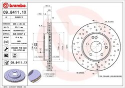 DISC FRANA BREMBO 09.8411.1X - Compatibil cu MERCEDES-BENZ