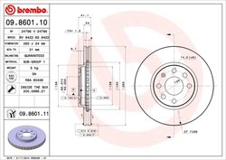 Disc frana Brembo 09.8601.11