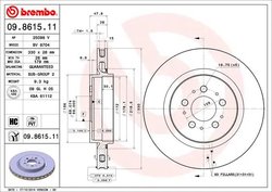 DISC FRANA BREMBO 09.8615.11 - Compatibil cu VOLVO