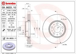 DISC FRANA BREMBO 09.8633.11 - Compatibil cu VOLVO