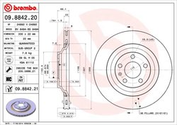 DISC FRANA BREMBO 09.8842.21 - Compatibil cu AUDI, AUDI (FAW)